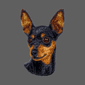 Miniature Pinscher Embroidered Women's Fleece Jacket