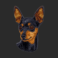 Miniature Pinscher Embroidered Wearable Blanket