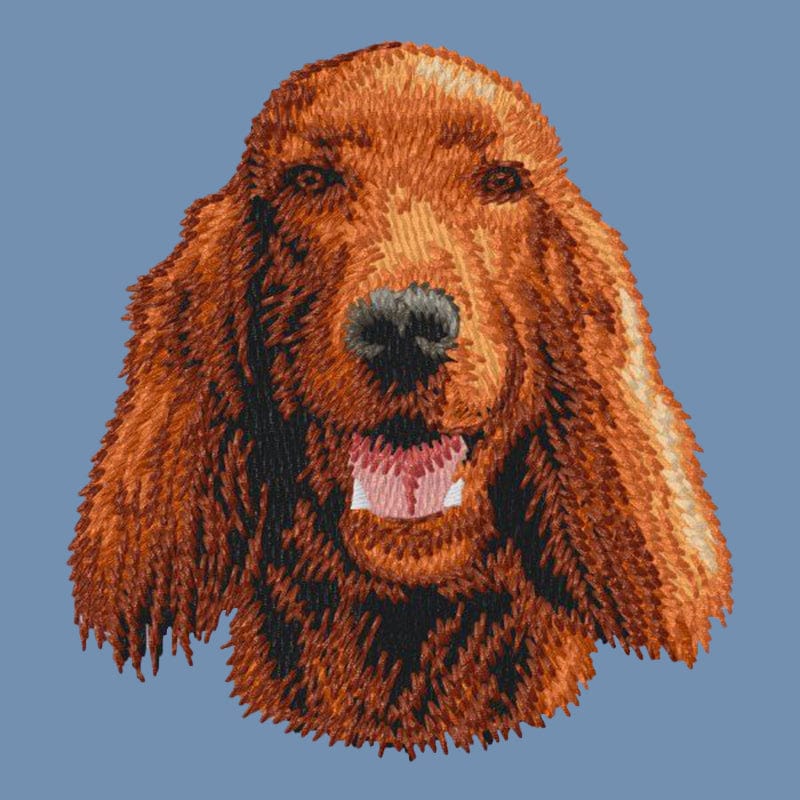 Irish Setter Embroidered Men's Denim Shirt