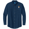 Parson Russell Terrier Embroidered Men's Denim Shirt