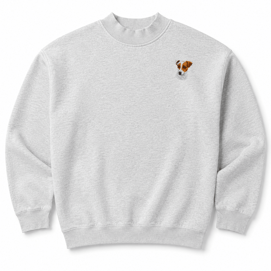 Parson Russell Terrier Embroidered Mock Neck Sweatshirt