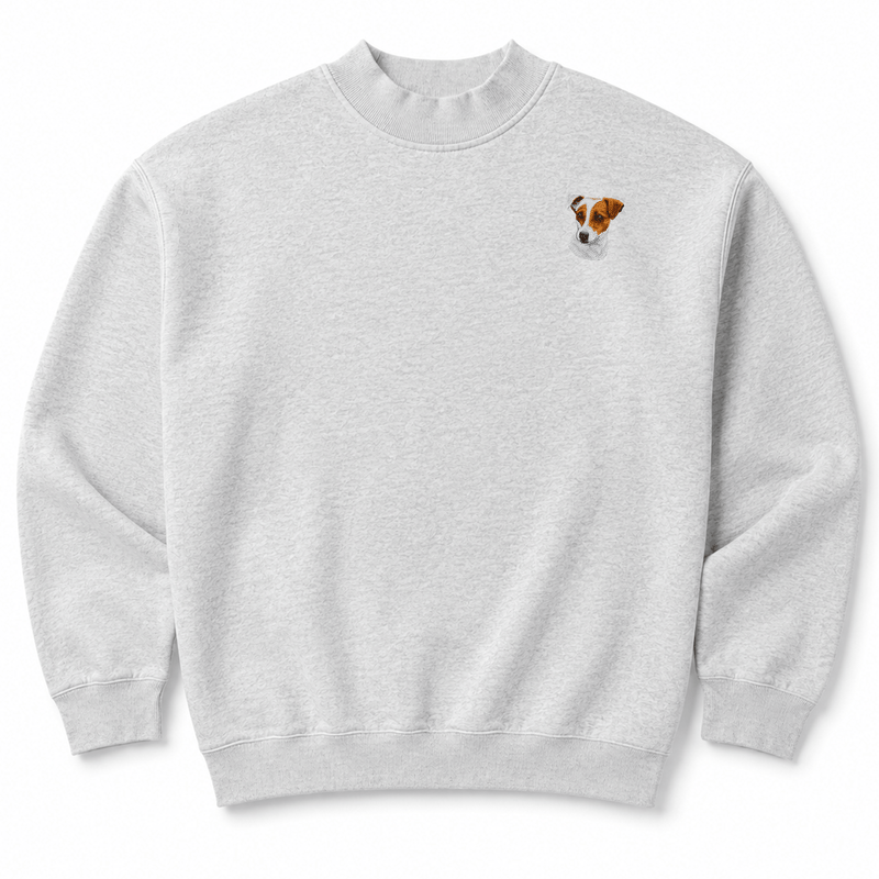 Parson Russell Terrier Embroidered Mock Neck Sweatshirt