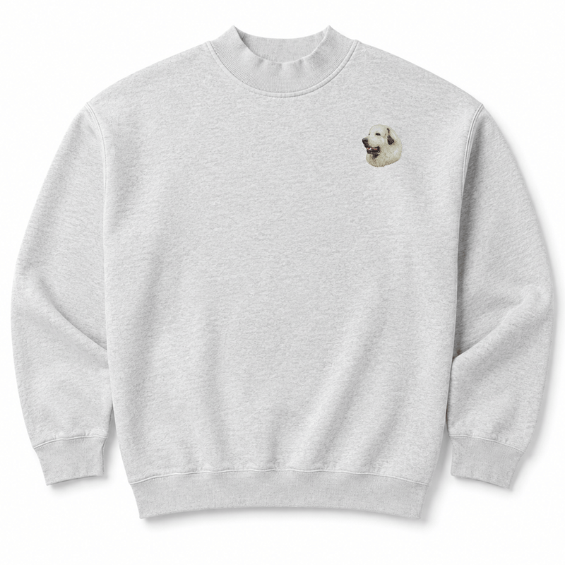 Great Pyrenees Embroidered Mock Neck Sweatshirt