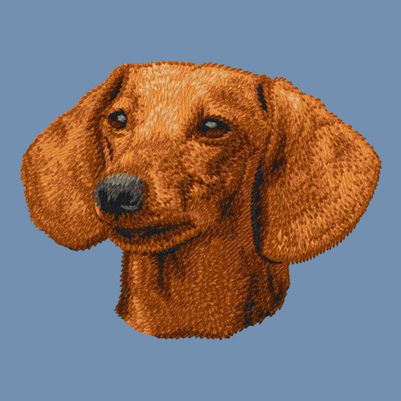 Dachshund Embroidered Men's Denim Shirt
