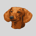 Dachshund Embroidered Mock Neck Sweatshirt