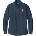 Beagle Embroidered Women's Denim Shirt