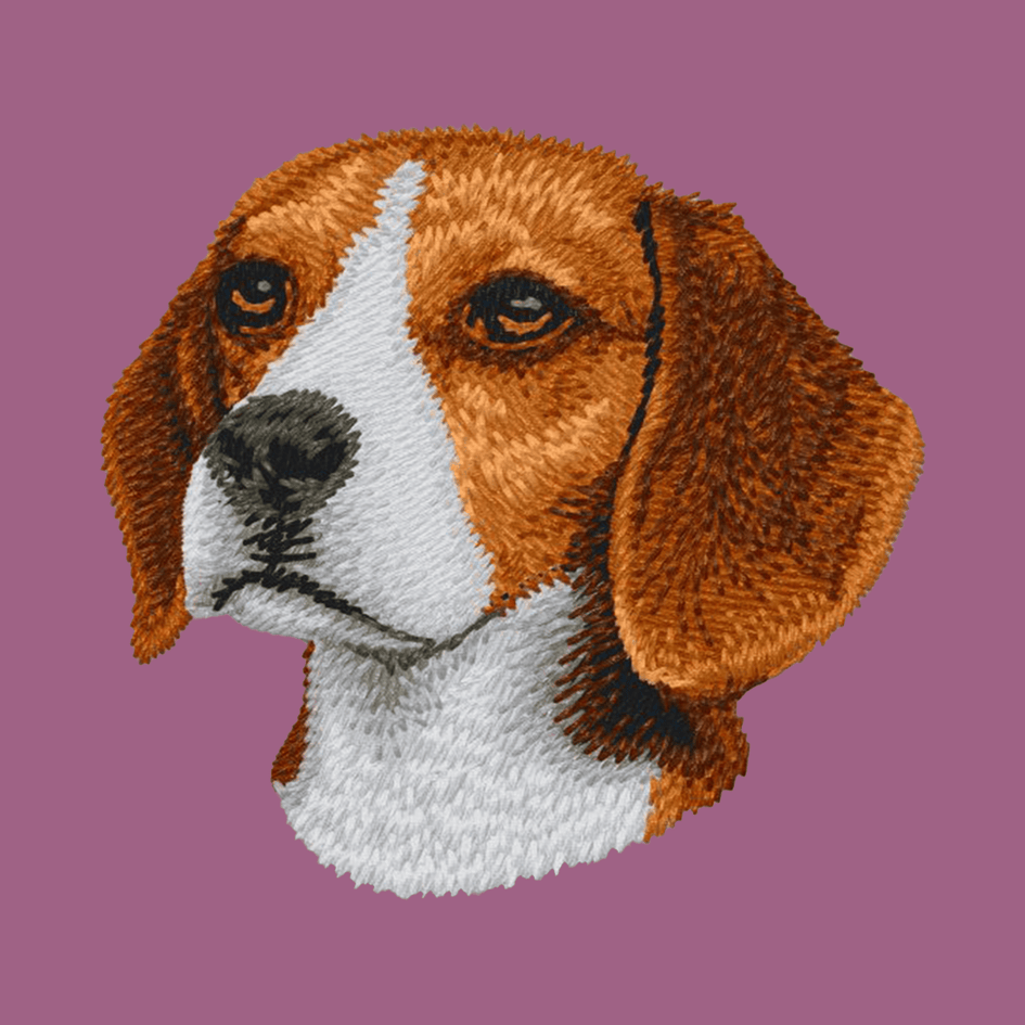 Beagle Embroidered Classic Long Sleeve Shirt