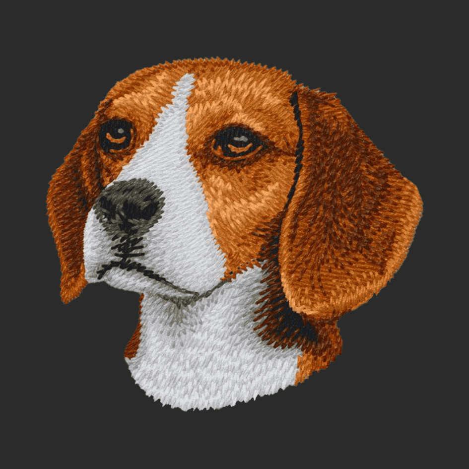 Beagle Embroidered Classic Long Sleeve Shirt