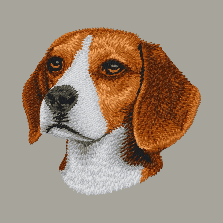 Beagle Embroidered Classic Long Sleeve Shirt