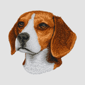 Beagle Embroidered Classic Long Sleeve Shirt