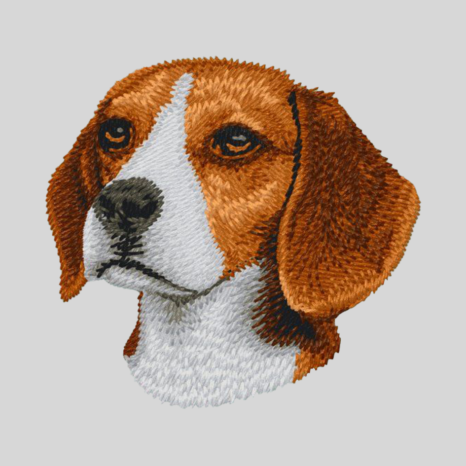 Beagle Embroidered Mock Neck Sweatshirt