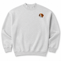 Beagle Embroidered Mock Neck Sweatshirt