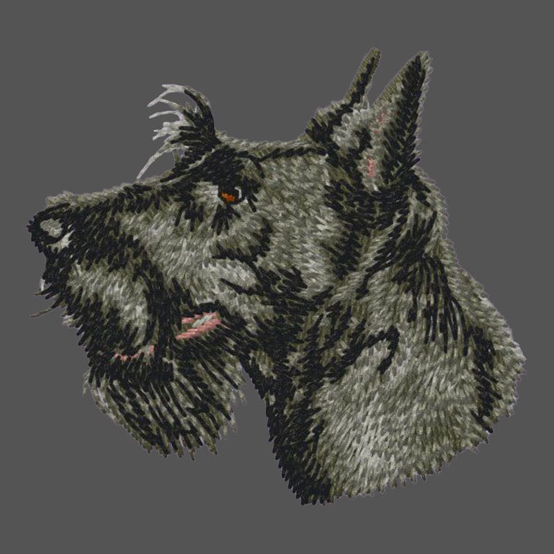 Scottish Terrier Embroidered Men's Fleece Jacket