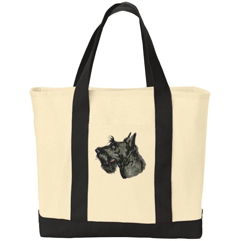 Scottish Terrier Embroidered Tote