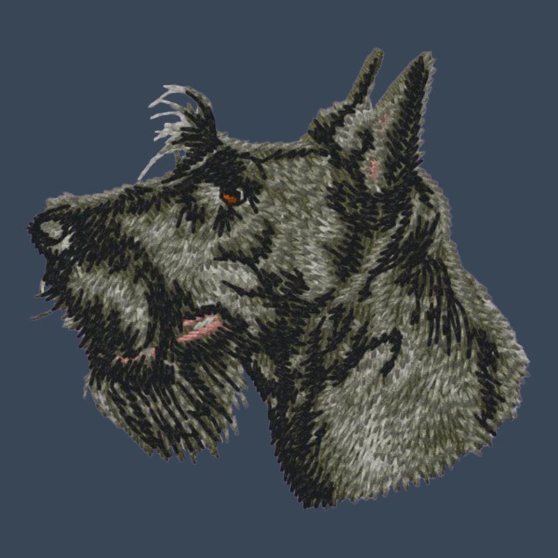 Scottish Terrier Embroidered Women's Denim Shirt