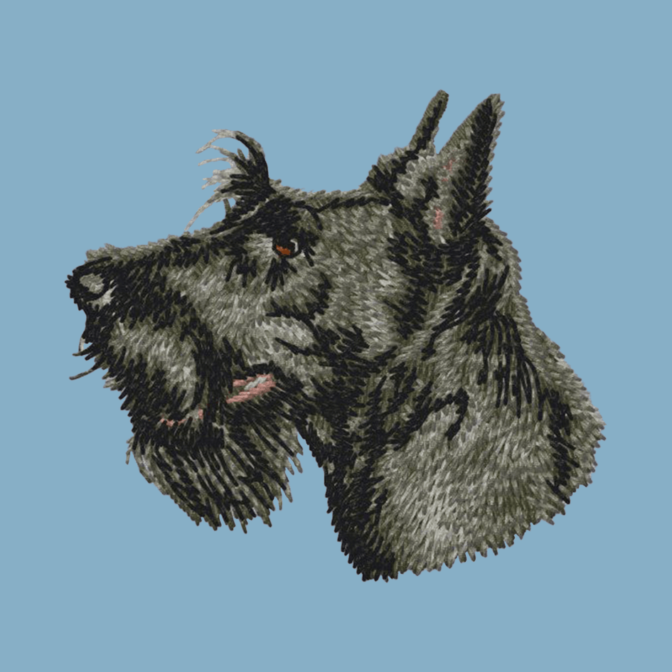 Scottish Terrier Embroidered Classic Long Sleeve Shirt