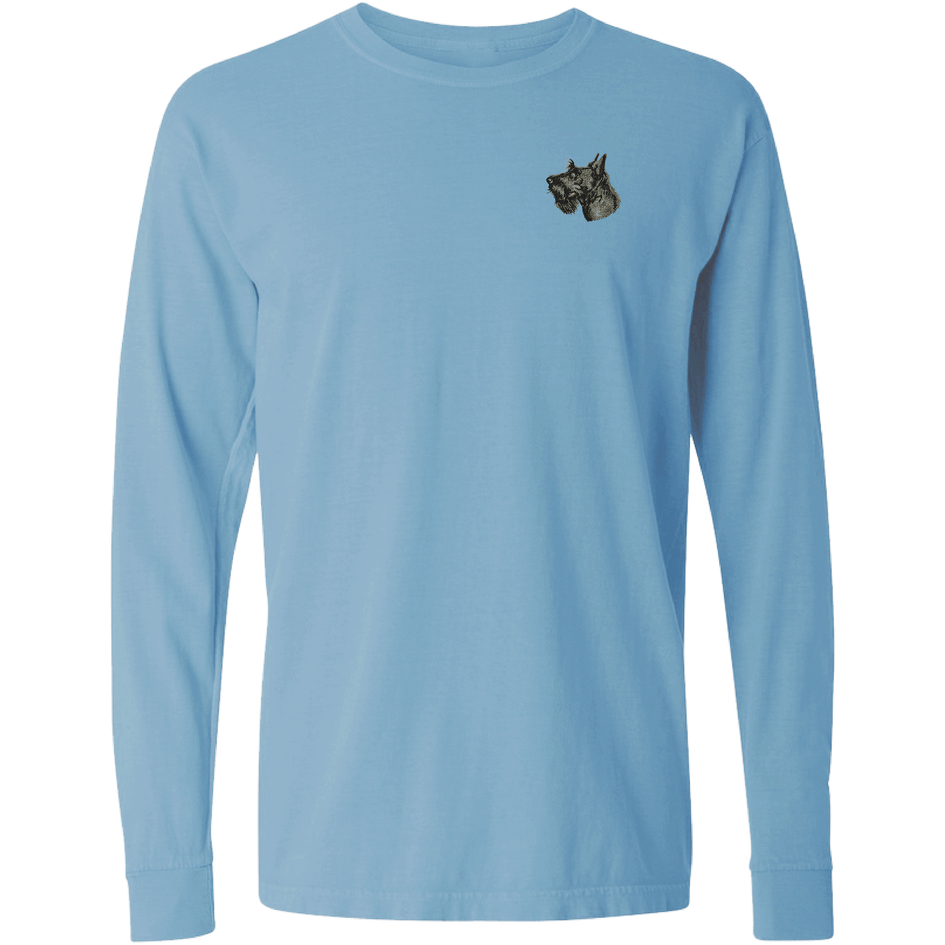 Scottish Terrier Embroidered Classic Long Sleeve Shirt