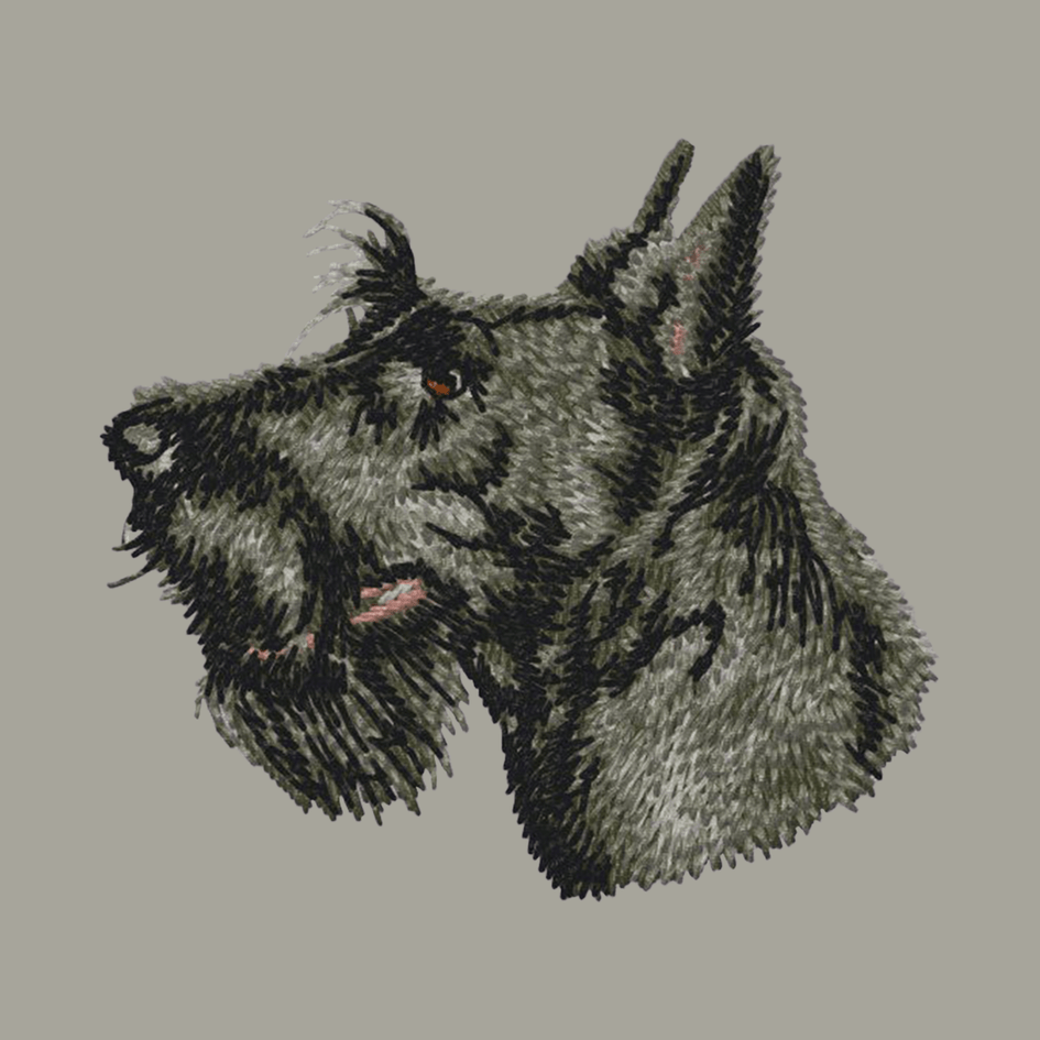 Scottish Terrier Embroidered Classic Long Sleeve Shirt