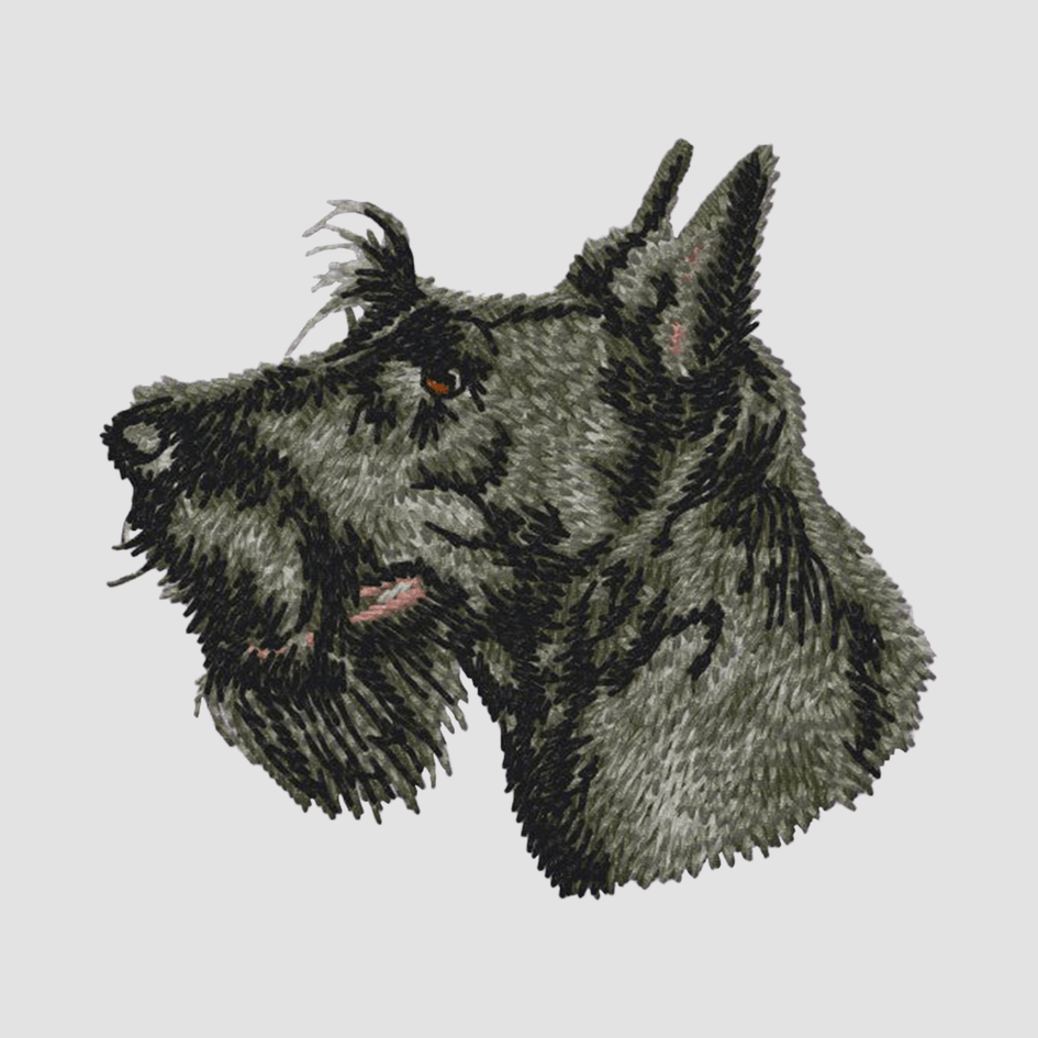 Scottish Terrier Embroidered Classic Long Sleeve Shirt