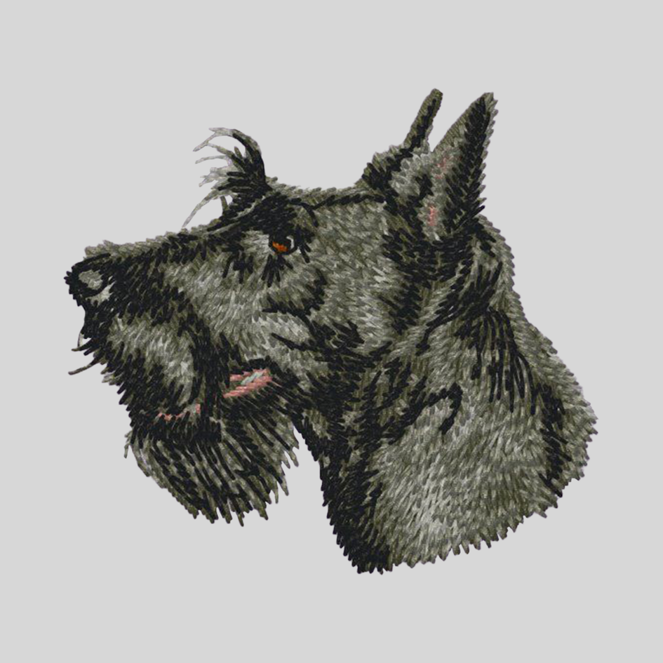 Scottish Terrier Embroidered Mock Neck Sweatshirt