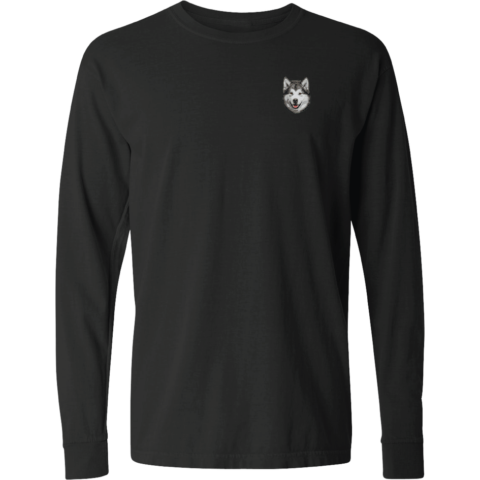 Alaskan Malamute Embroidered Classic Long Sleeve Shirt