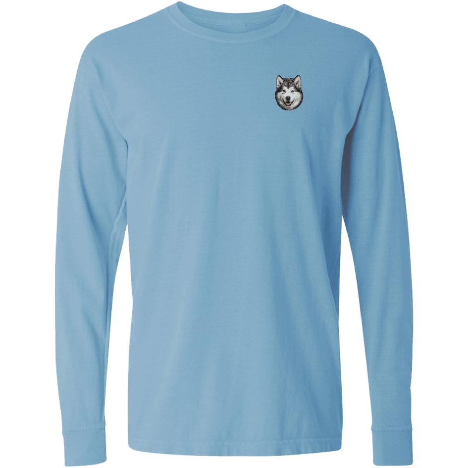 Alaskan Malamute Embroidered Classic Long Sleeve Shirt