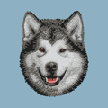 Alaskan Malamute Embroidered Sweatshirt Hoodie