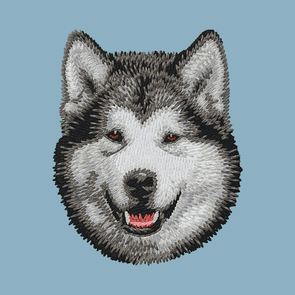 Alaskan Malamute Embroidered Sweatshirt Hoodie