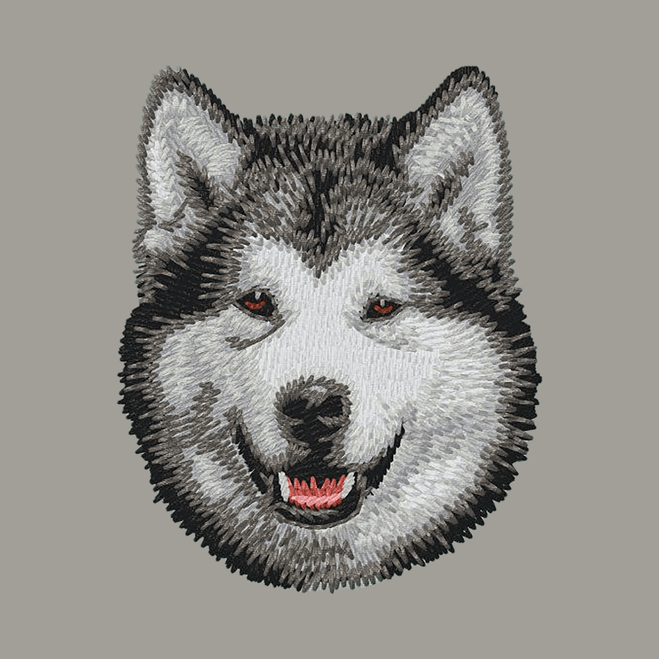 Alaskan Malamute Embroidered Sweatshirt Hoodie