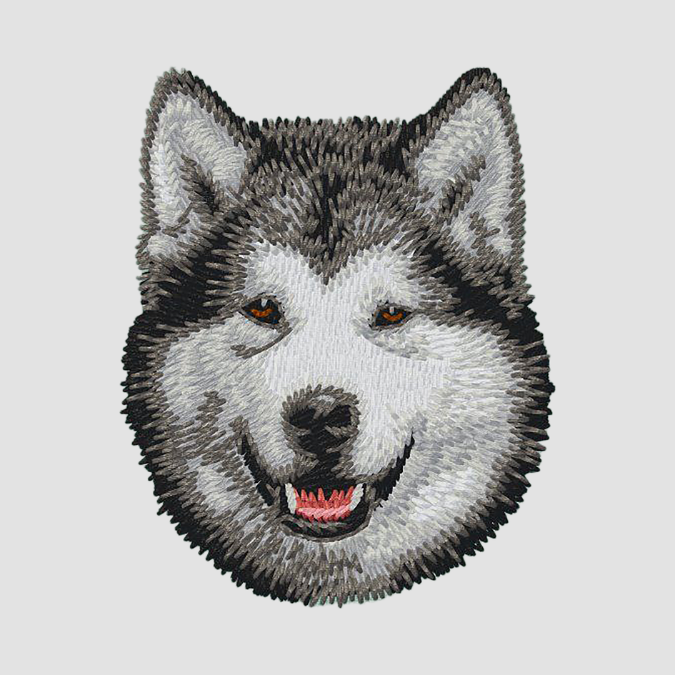Alaskan Malamute Embroidered Classic Long Sleeve Shirt