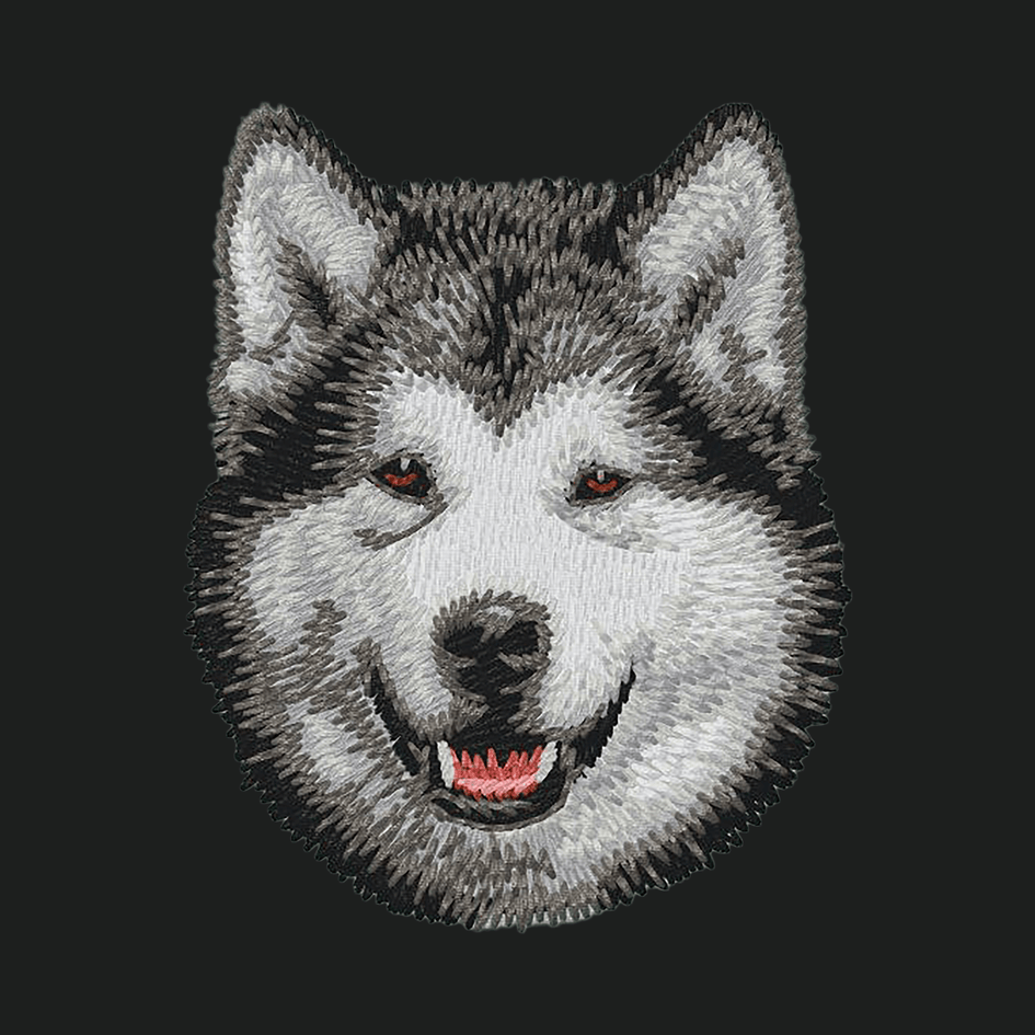 Alaskan Malamute Embroidered Crossbody Bag