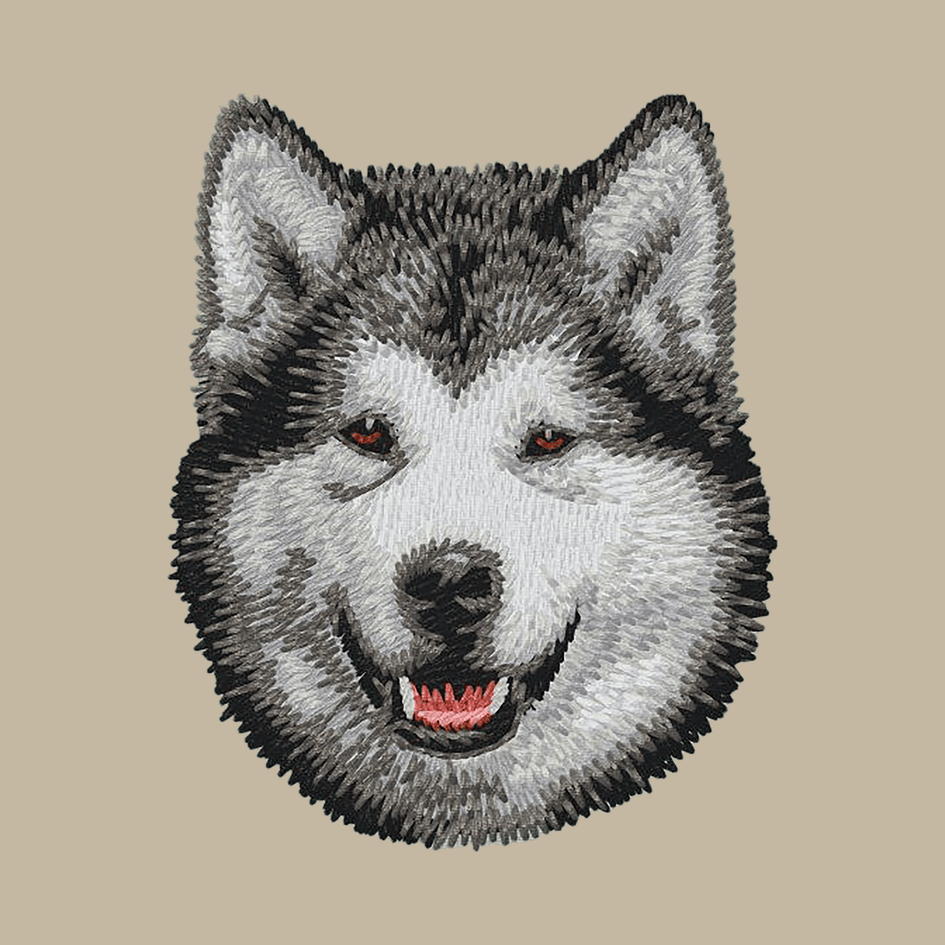 Alaskan Malamute Embroidered Crossbody Bag