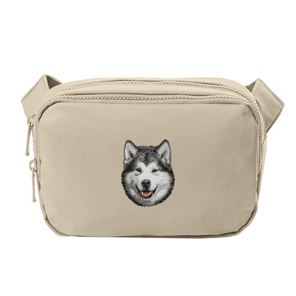 Alaskan Malamute Embroidered Crossbody Bag