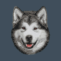 Alaskan Malamute Embroidered Baseball Cap