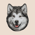 Alaskan Malamute Embroidered Tote