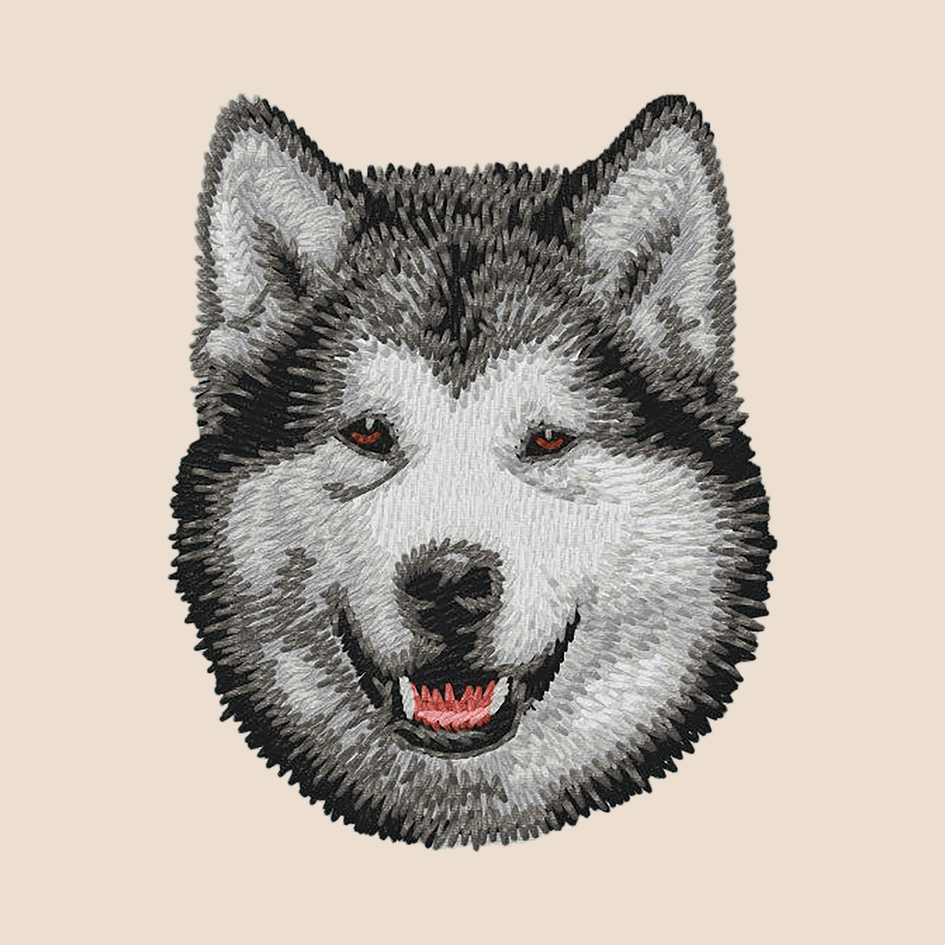 Alaskan Malamute Embroidered Tote