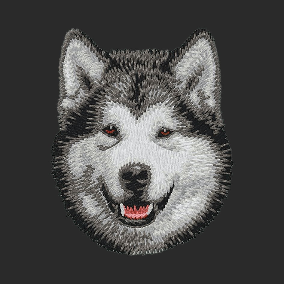 Alaskan Malamute Embroidered Wearable Blanket