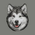Alaskan Malamute Embroidered Wearable Blanket