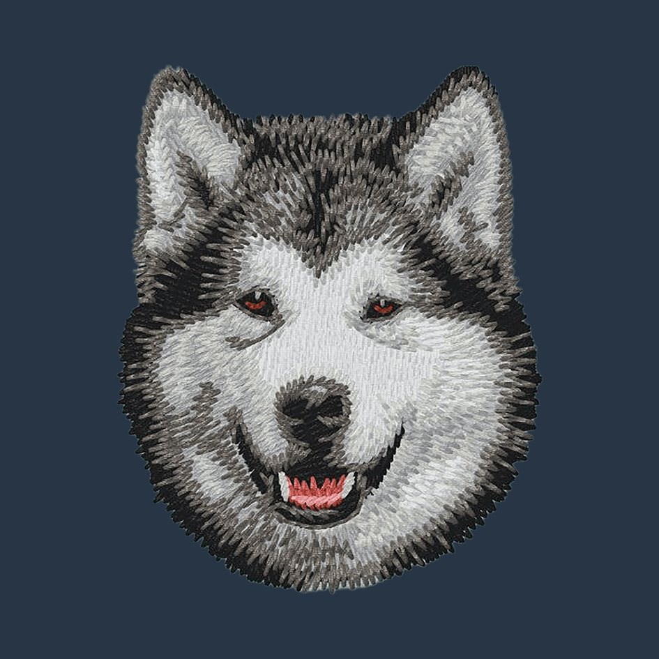 Alaskan Malamute Embroidered Wearable Blanket