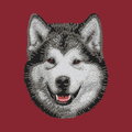 Alaskan Malamute Embroidered Wearable Blanket