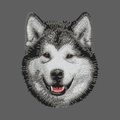 Alaskan Malamute Embroidered Women's Fleece Jacket