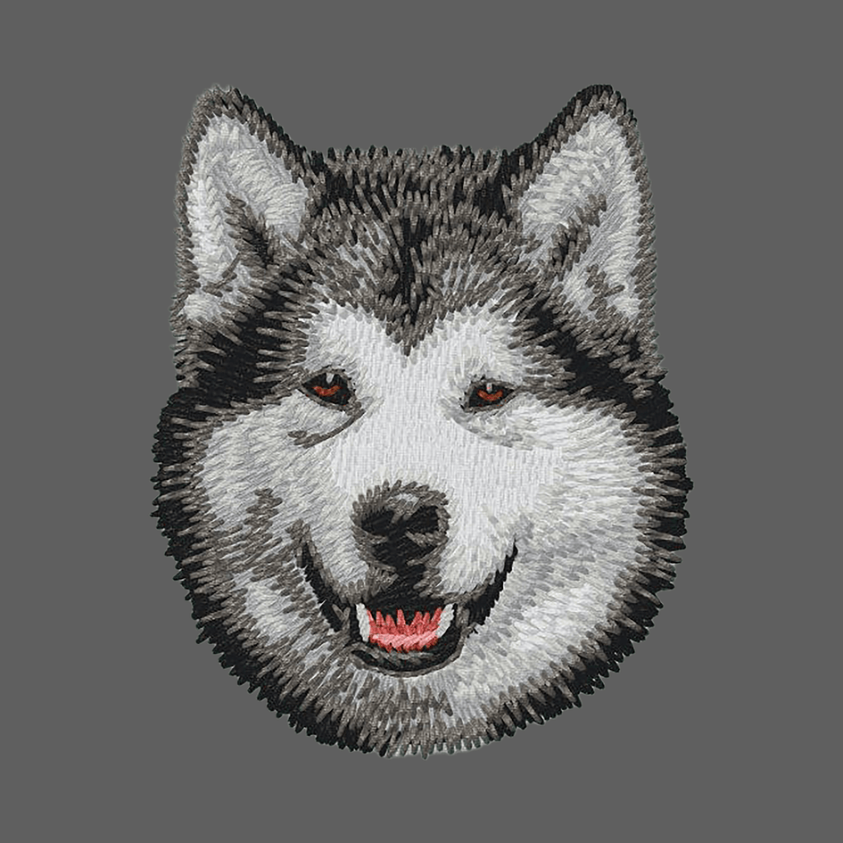 Alaskan Malamute Embroidered Women's Fleece Jacket