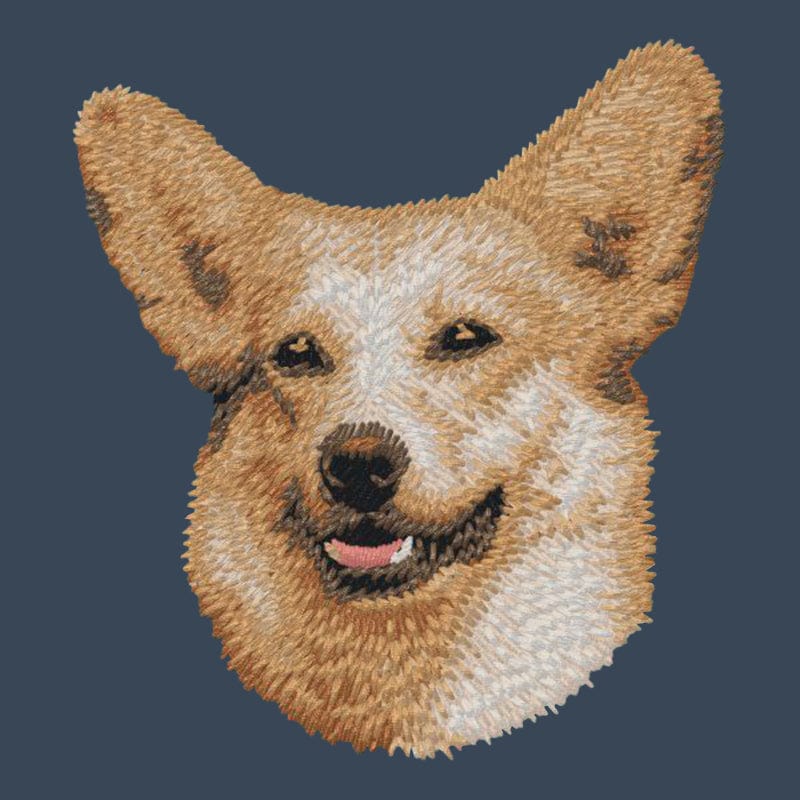 Pembroke Welsh Corgi Embroidered Women's Denim Shirt