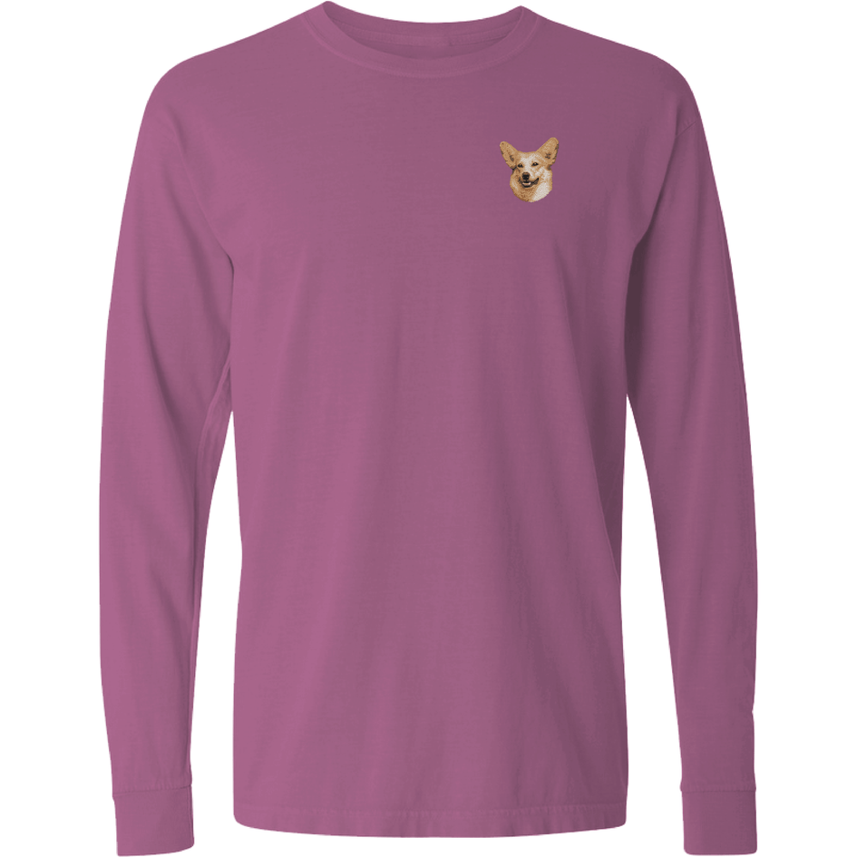 Pembroke Welsh Corgi Embroidered Classic Long Sleeve Shirt