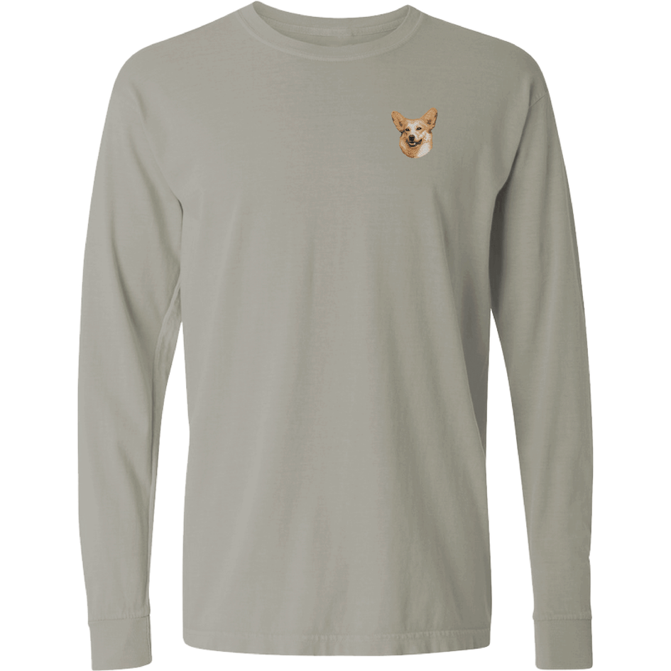 Pembroke Welsh Corgi Embroidered Classic Long Sleeve Shirt