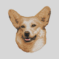 Pembroke Welsh Corgi Embroidered Mock Neck Sweatshirt