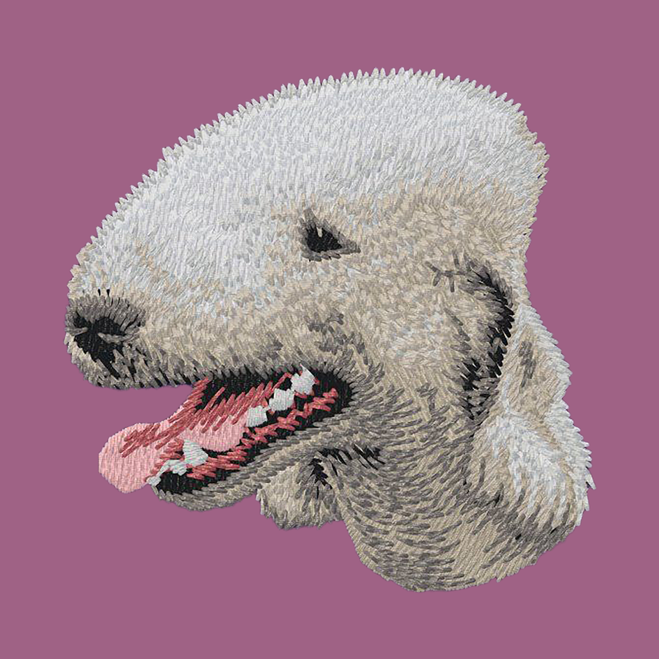 Bedlington Terrier Embroidered Classic Long Sleeve Shirt