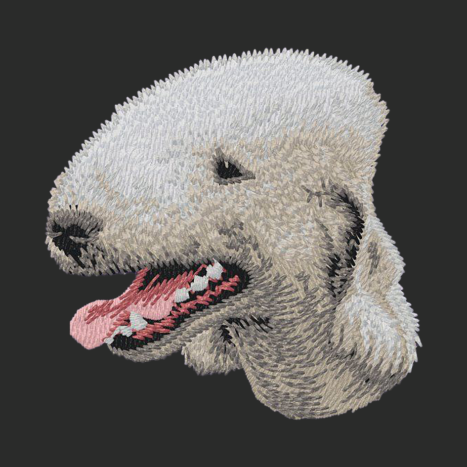 Bedlington Terrier Embroidered Classic Long Sleeve Shirt