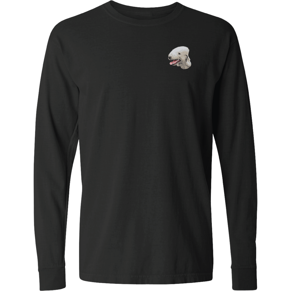 Bedlington Terrier Embroidered Classic Long Sleeve Shirt