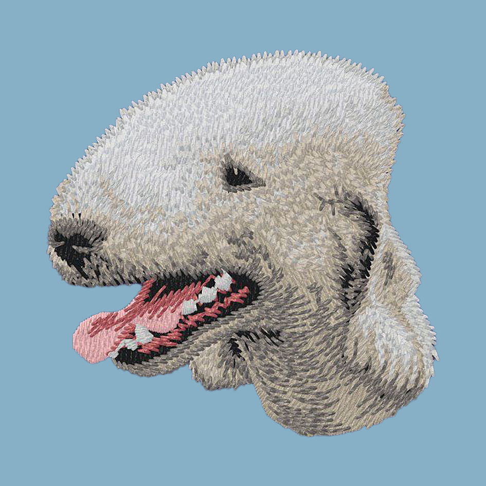 Bedlington Terrier Embroidered Classic Long Sleeve Shirt